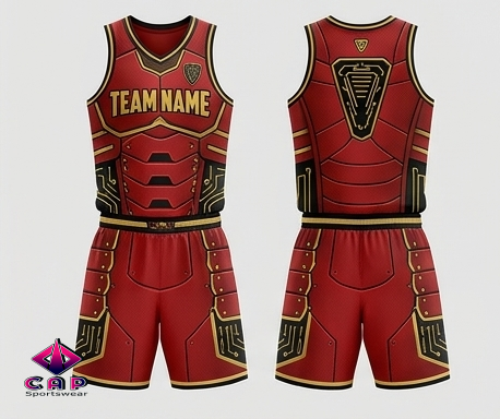 Custom Basketball — Red Armor uniform
