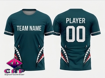 Custom Baseball / Softball — Teal Shark uniform