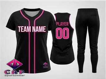 Custom Baseball / Softball — Pink Piped uniform