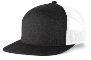 Pacific Headwear P710 Heather 6-Panel Arch Trucker Snapback Cap